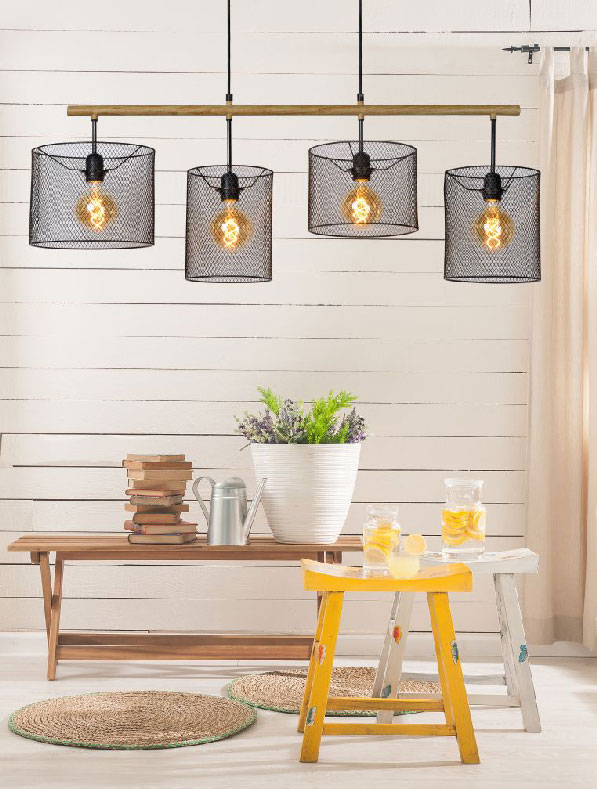 Lucide BASKETT - Pendant lamp - Black